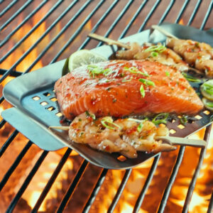 stainless drain grill pan 3 sizes