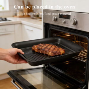 heat resistant enamel bbq tray non stick roasting pan