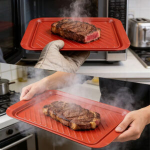 heat resistant enamel bbq tray non stick roasting pan