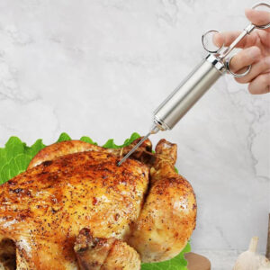 meat injector kit 304 stainless marinade syringe