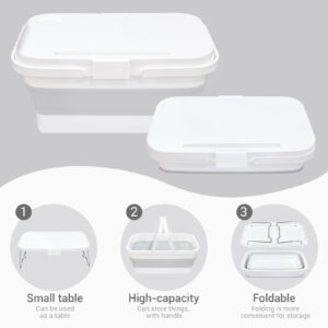 collapsible storage box with table top 15l