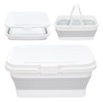 collapsible storage box with table top 15l