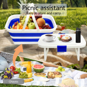 collapsible picnic basket with table top 15/20/30l