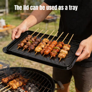 foldable bbq water basket with cutting board