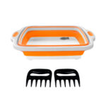 folding 3 in 1 prep basin cutting board, wash basin & grill tray