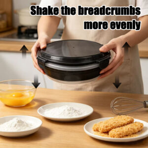 26cm collapsible shaker breading bowl black