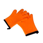 silicone bbq gloves cotton lined heat resistant