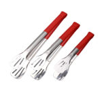 silicone handle bbq tongs 3 piece set