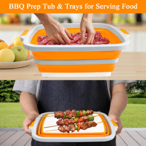 30l collapsible prep & serving tub with meat claws