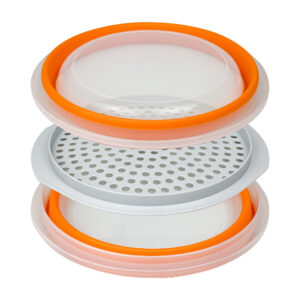 26cm collapsible shaker breading bowl with sieve