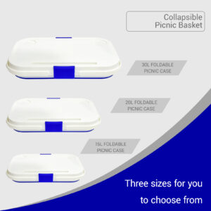 collapsible picnic basket with table top 15/20/30l
