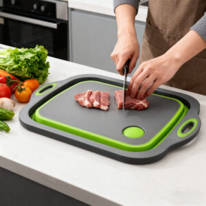 foldable cutting board & colander 2 in 1