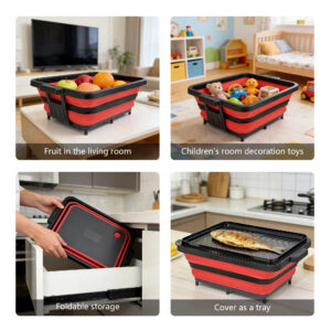 foldable bbq water basket with cutting board