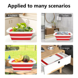 folding storage basket with handle 10l