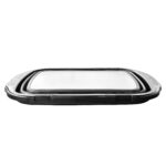 20l foldable stainless steel bbq basket with locking lid