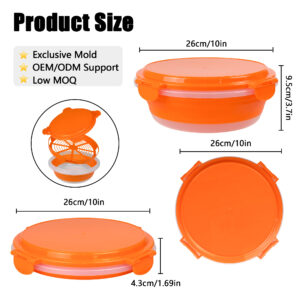 26cm collapsible breading bowl leak proof buckle lid