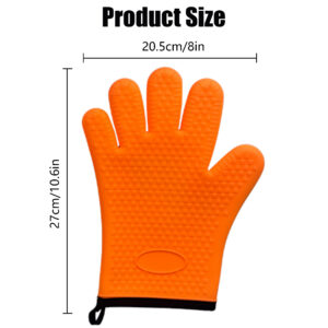 silicone bbq gloves cotton lined heat resistant