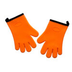 silicone bbq gloves cotton lined heat resistant