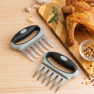 6 tine bbq meat shredding claws stainless