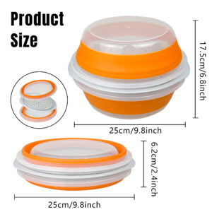 26cm collapsible shaker breading bowl with sieve