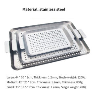stainless drain grill pan 3 sizes