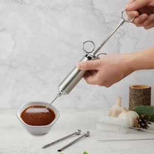 meat injector kit 304 stainless marinade syringe