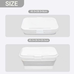 collapsible storage box with table top 15l