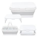 collapsible storage box with table top 15l