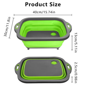foldable cutting board & colander 2 in 1