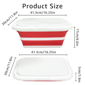 folding storage basket with handle 10l