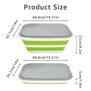 folding storage basket with sealed lid 16l
