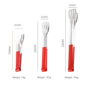 silicone handle bbq tongs 3 piece set