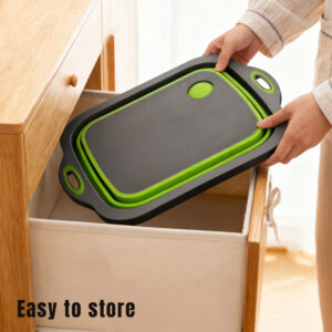 foldable cutting board & colander 2 in 1