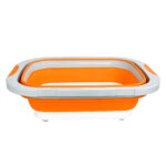 foldable 20l prep basin with locking lid orange