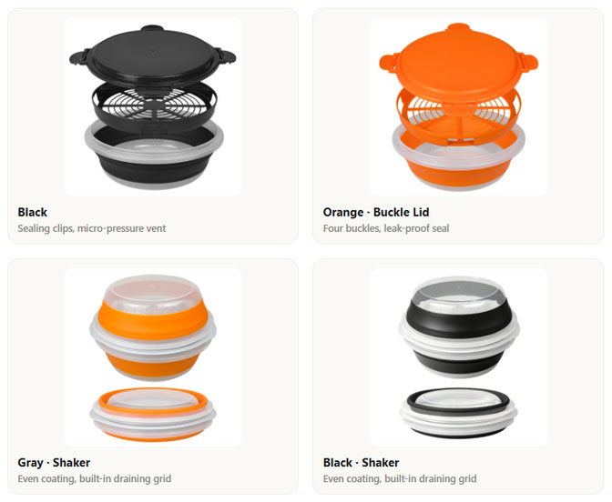 Collapsible Batter Bowl Can Be Customized in Your Colors
