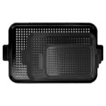 enamel mesh bbq grill tray 2 piece set