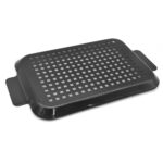 enamel mesh bbq grill tray 2 piece set